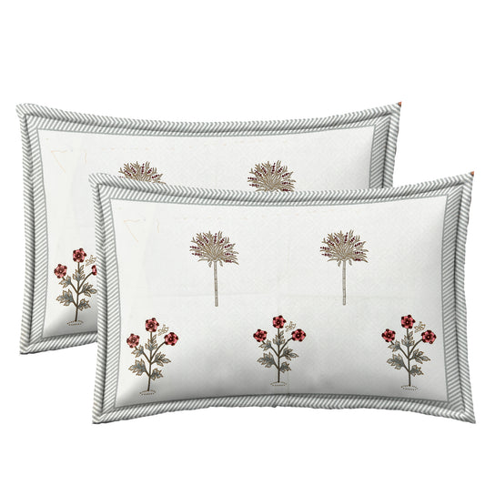 Jaal Bedsheet with Grey Palm trees