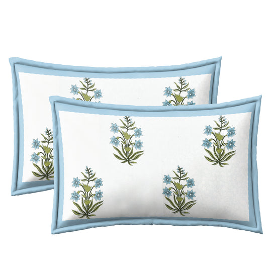 Blue & Green Jaal Bedsheet