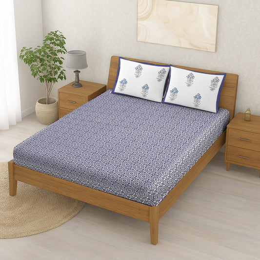 Blue Abstract pattern Bedsheet