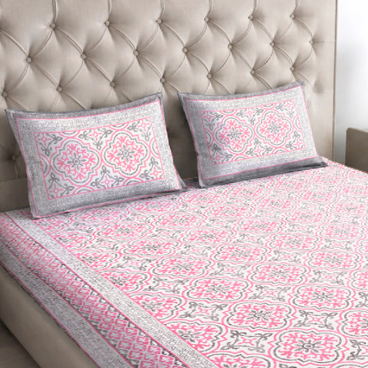 Pink Abstract Pattern Bedsheet