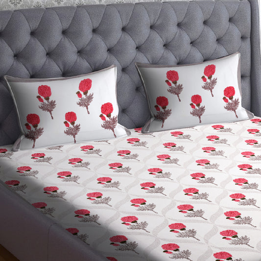 Pink Floral Bedsheet