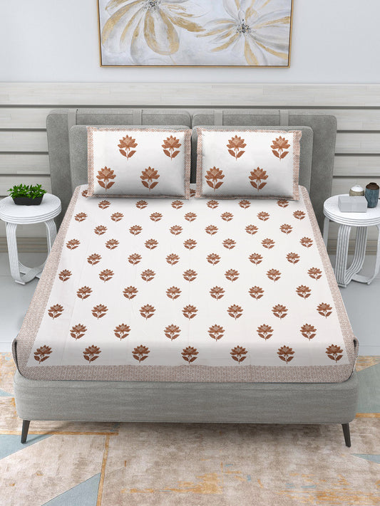 Brown Flower Bedsheet