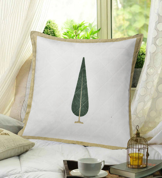 Single Green Tree Cushion Cover