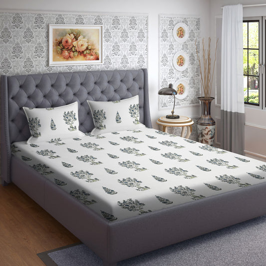 Blue floral pattern bedsheet