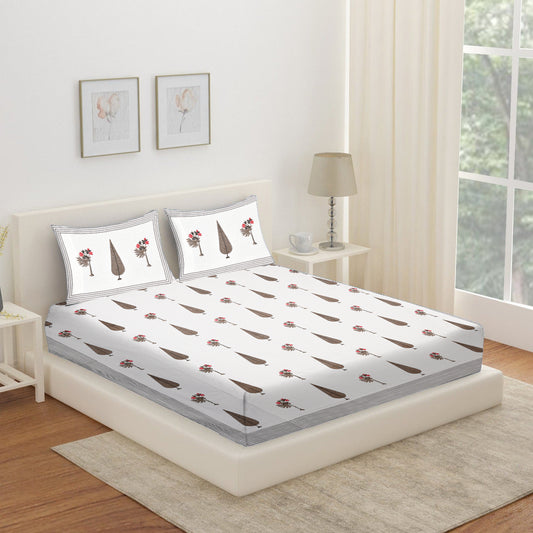 Grey Cypress Tree Bedsheet