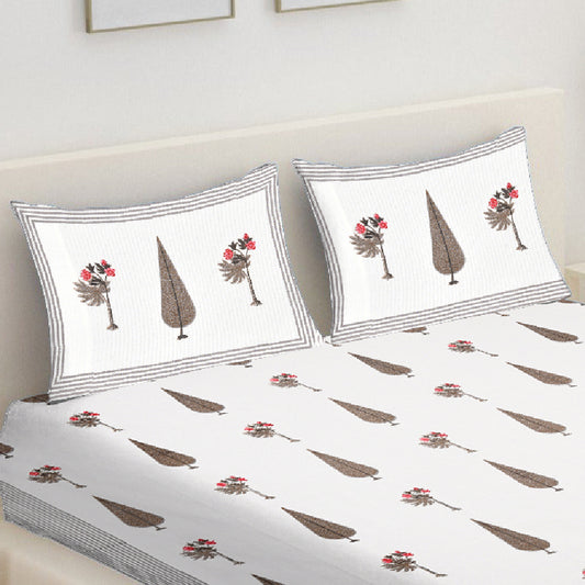 Grey Cypress Tree Bedsheet