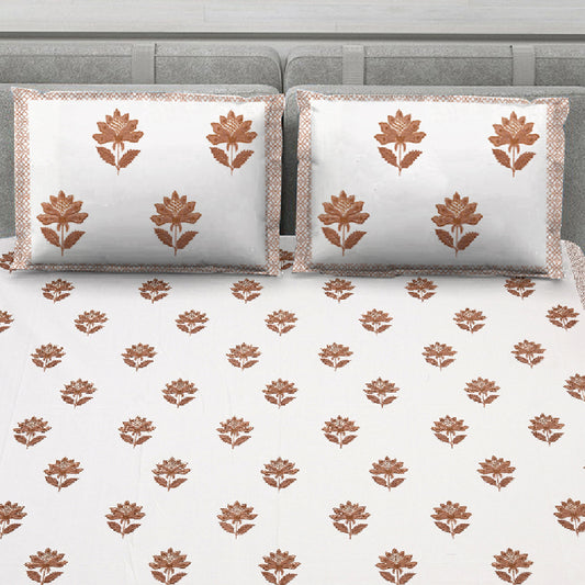 Brown Flower Bedsheet