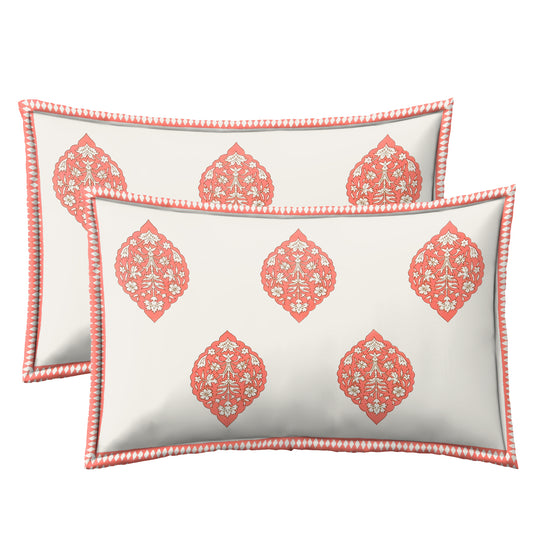 Peach Jaal Bedsheet