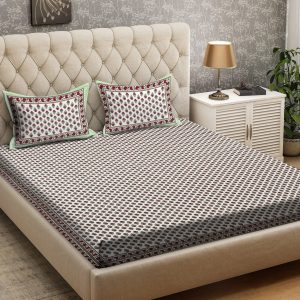 Maroon Floral Bedsheet