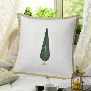 Single Green Tree Cushion Cover