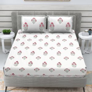 Light Pink Floral Bedsheet