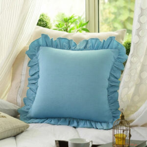 Turquoise Ruffle Cushion Cover